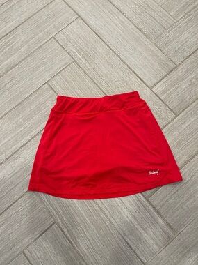 Baleaf Bright Red Athletic Skirt with Logo